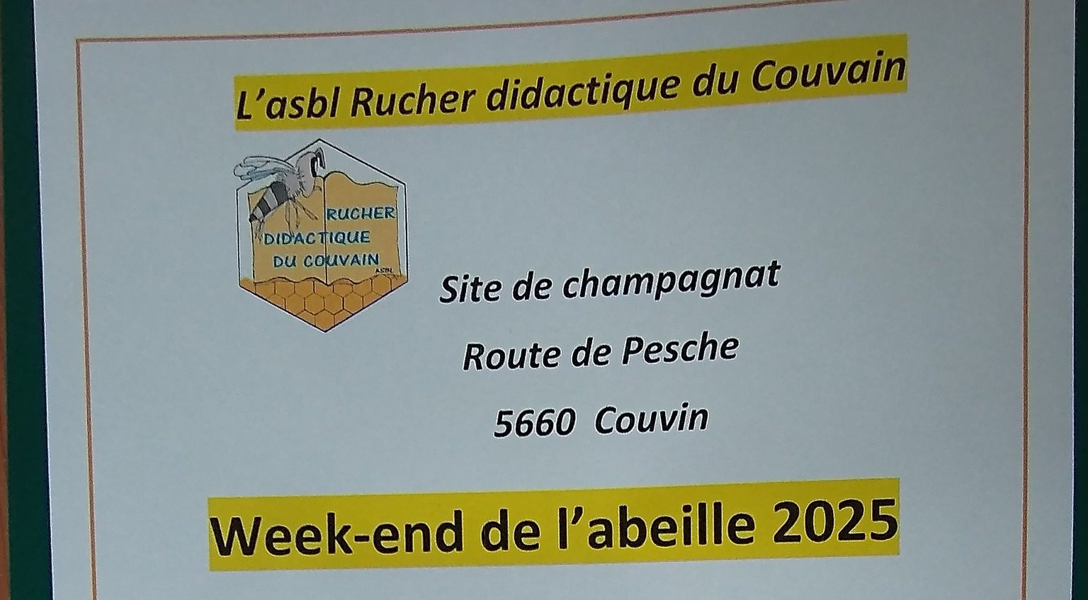 Rucher didactique de Couvain